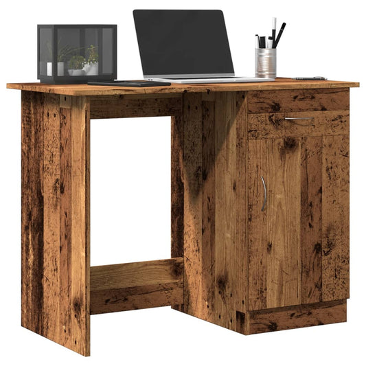 Bureau 100X50X76 Cm Bewerkt Hout Kleurig