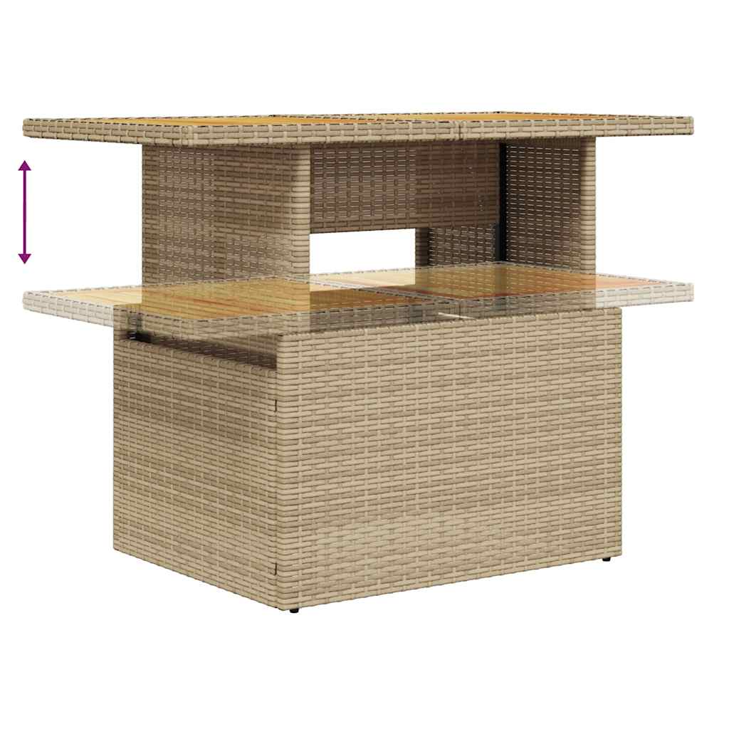 9-Delige Loungeset Met Kussens Poly Rattan